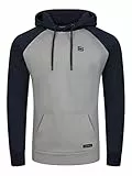 riverso Herren Kapuzenpullover RIVNino Hoodie Sweatshirt Pullover Kapuze Kängurutaschen Regular Fit Baumwolle Grau M, Größe:M, Farbe:Dawn Grey