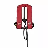 12skipper Rettungsweste 165N Manual Only mit manueller Auslösung, ISO 12402-3, 33g CO₂-Patrone, Schrittgurt, Signalpfeife, Erwachsene 40-150 kg, rot