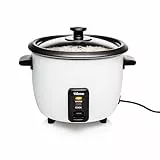 Tristar RK-6117 Reiskocher, 0,6L, Reis für bis zu 3 Personen ohne Anbrennen, Mit Warmhaltefunktion, 300W, Edelstahl, Weiß