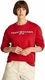 Tommy Hilfiger Damen Sweatshirt ohne Kapuze, Rot (Primary Red), M