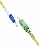 goobay 59647 Glasfaserkabel (FTTH) / Singlemode (OS2) Simplex/SC APC (8°) Stecker auf LC-UPC (8°) Stecker/Lichtwellenkabel / 0,5 Meter