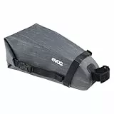 EVOC SEAT PACK WP 4, einfache Satteltasche (leichtes Fahrradzubehör, wasserfeste Bikebag, Fahrrad Tasche hinten, Maße: 12 x 30 x 11 cm, Gewicht: 220 g, Volumen: 4 l), Carbon Grey