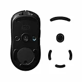 kwmobile Mouse Feet Sticker kompatibel mit Logitech G Pro Wireless Gaming Ersatz Glider - Mausfüße passgenau - Maus Glides in Schwarz