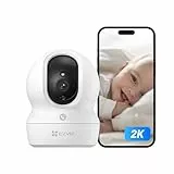 EZVIZ 2K WLAN Überwachungskamera Innen, 360º PTZ Indoor Kamera mit Personenerkennung und -verfolgung, Farbige Nachtsicht, Geräuscherkennung, Zwei-Wege-Audio, Auto-Crusier, CP1 Pro