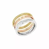 s.Oliver Ring Edelstahl Damen Ringe, Tricolor, Kommt in Schmuck Geschenk Box, 2038890