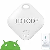 Smart Tag Android,Android Airtag Tracker Schlüsselfinder Kompatibel mit Google Mein Gerät Finden APP Bluetooth Tracker IP66 Wasserdicht Key Finder für Gepäck,Brieftasche (Weiß, 1 Pack)