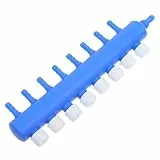 ULTECHNOVO Einstellbarer Aquarium Luftverteiler Fach Splitter mit Ventil für Präzise Sauerstoffregulierung Leiser Sauerstoffpumpenverteiler für Optimale Belüftung Mehrerer Aquarien