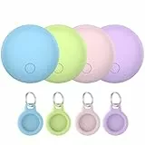Bluetooth Schlüsselfinder 4er Pack, Smart Tag Kompatibel mit Apple Wo ist APP(nur iOS), Air Tracker Tag für Schlüssel/Gepäck/Koffer/Brieftasche, IP68 Wasserdicht, Austauschbarer Akku