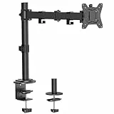 HUANUO Monitor Halterung für 13-32 Zoll Bildschirme, Monitor Halterung 1 Monitor Höhenverstellung Neig- Schwenkbar und Dreht, 2 Montageoptionen, VESA 75 & 100 mm