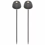 BRILONER - 2er Set Riffle Nano Gartenleuchte mit Erdspieß, Akku, Touch, dimmbar, höhenverstellbar, Außenleuchte Akku, Gartenlampe, Beetbeleuchtung, Deko, Wegeleuchten außen, 6 x 78,5 cm, Anthrazit