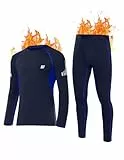 SIMIYA Thermounterwäsche Herren Skiunterwäsche Funktionsunterwäsche Ski Unterwäsche Thermowäsche Thermal Underwear Men Winter Unterwäsche Männer(Blau-01,L)