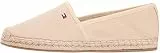 Tommy Hilfiger Damen Espadrilles Flag Canvas mit Logo, Beige (Clayed Pebble), 39