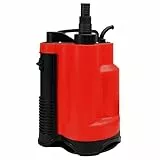 Grafner Drainage Schmutzwasserpumpe 400 Watt bis 7500 l/h Förderleistung, mit Schwimmschalter, flachabsaugend bis 25 mm, Ø16mm Fremdkörper, Drainage Tauchpumpe Schacht Druckpumpe