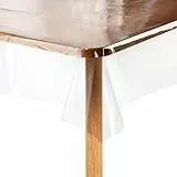 Segus Tischdecke Transparent, Tischdecke Rechteckig PVC 140X180, Abwaschbare, Tischauflage Transparent für Den Esstisch, Bürotisch