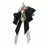 FRCOLOR Barocke Spitzenbrosche Mit Großem Schleifenknopf Für Damen Elegantes Accessoire Für Kleidung Anzüge Und Festliche Anlässe Leicht Anzubringen Für Rundhalsausschnitte Und Blusen
