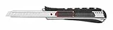Wedo 787009 Safety Cutter 2-in-1, 9 mm, automatischer Klingenrückzug, Rasterautomatik, integrierte Abbrechhilfe, silber/schwarz