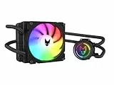 Oversteel - ZIRCON Flüssigkeitskühlung 120mm RGB, PWM-Lüfter 120mm RGB, TDP 170W, Kompatibel mit Intel und AMD AM4, Farbe Schwarz