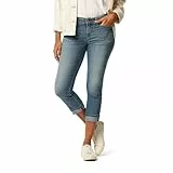 LEVI STRAUSS SIGNATURE Gold Damen Mid-Rise Slim Fit Capris Stretch Denim (Erhältlich in Übergröße), Blue Ice, 38