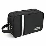 Carttiya Kulturbeutel Herren Reise Kosmetiktasche Wasserabweisende Waschtasche Toilettentasche Makeup Cosmetic Bag Waschbeutel Großer Stauraum Kulturtaschen Toiletry Bag (Schwarz, 5.51L)