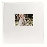 goldbuch 31485 Hochzeitsalbum mit Fensterausschnitt, Romeo, Fotoalbum zur Hochzeit, 30 x 31 cm, Album, 100 weiße Seiten mit Pergamin-Trennblättern, Einband aus veredeltem Papier in Satinoptik, Weiß