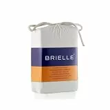 BRIELLE Kinder Premium Jersey Spannbettlaken - Spannbetttuch 100% gekämmte Baumwolle, 145 g/m² - Oekotex Zertifiziert, 70x140 bis 15 cm Matratzenhöhe, Weiß