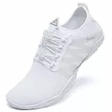 Racqua Wasserschuhe Schwimmschuhe Damen Strandschuhe Herren Strandschuhe Frauen Welten Koden Wasserschuhe Barfuss Schnelltrocken Wasserschuhe Badeschuhe Erwachsene Weiß EU41
