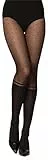 Merry Style Strumpfhosen Damen gepunktet Strumpfhose Muster Kniestrümpfe Optik 20 DEN GI1103 (Schwarz, M)