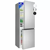 Bomann® Kühlschrank mit Gefrierfach | Energieklasse D | 143cm | Kühl Gefrierkombination leise 39 dB | 3 Ablagen & 3 Schubladen | Türanschlag wechselbar | 175L Kühlgefrierkombi | KG 322.1 inox