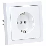 Busch-Jaeger future® linear Komplett-Set: 20 EUC-84 SCHUKO Schutzkontakt-Steckdose + 1721-84K Abdeckrahmen 1-fach, studioweiß