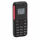 Plyisty GSM Phone, Winziges Handy Sound Player 0.66in Bildschirm Multifunktional Long Standby für Reisen (Schwarz Rot)