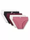Sanetta Mädchen-Rioslip (Fünferpack) rosa, weiß, dunkelrot & dunkelblau | Hochwertige und nachhaltige Unterhose für Mädchen aus Baumwoll-Mix.