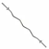 Sunny Health & Fitness 119 cm Solid Chrome Curl Bar mit Gewinde