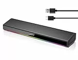 havit PC-Lautsprecher, 20 W Bluetooth V5.3 Soundbar mit 3D-Surround, HiFi-Stereo, beleuchtete RGB-Monitor-Lautsprecher, USB-betrieben, für Desktop, Laptop
