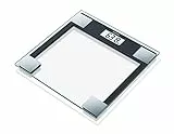 Korona 76754 Glaswaage GABRIELA | Tragkraft 150 kg, Einteilung 100 g | zeitlose edle Glaswaage | gut ablesbares LCD Display | Abschaltautomatik | Batterien inklusive