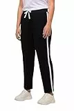 Ulla Popken Damen große Größen Übergrößen Plus Size Jogginghose, Elastikbund, Seitenstreifen schwarz 54+ 798285100-54+