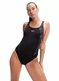 Speedo Damen Hyperboom Splice Muscleback Badeanzug, Rosa, 40 EU