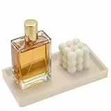 Silikon-Tablett für Badezimmer, Küchenarbeitsplatte, 20 x 10 cm großes Dekotablett für Schminktisch, rechteckiges, rutschfestes Silikontablett, leicht zu reinigen und bruchsicher, für Kosmetik, Kerze