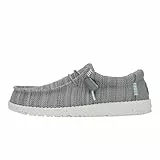 HEYDUDE Wally Stretch Sox Herren - Slip-on Schuhe - Mokassin-Stil, Grey, 43