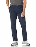 Amazon Essentials Herren Legere Stretch-Chinohose mit schmaler Passform, Dunkles Marineblau, 35W / 34L