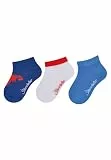 Sterntaler Sneaker Socken 3er Pack Krebs – Baby- und Kindersocken mit Krebs-Motiv, uni- und Rippenstruktur, Baumwoll-Mix, Meerblau, Größe 26