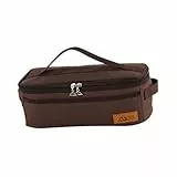 F Fityle Camping -Utensilien Bag Cookware Organizer Reißverschluss Handtasche leer tragbare Beutel -Reise -Make -up -Tasche für Pantry Essentials, Kaffee
