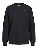 JJXX Damen Jxabbie Ls Rel Every Brush Crew Noos Sweatshirt, Black/Print:white Jjxx Logo, XL EU