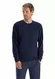 Dagi Men's Navy Modal Crew Neck Sweatshirt, S