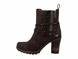 MUSTANG Damen Stiefel Palma | Erwachsene Schnürstiefel | 15M0162008 | Weite G | Reißverschluss | Synthetik | Mokka (00005) | 39 EU