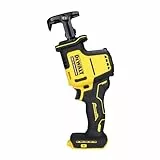 DEWALT 18 Volt Akku-Kompakt-Säbelsäge(bürstenloser Motor, sehr kompakte Abmessungen, werkzeugloser Sägeblattwechsel, schwenkbarer Sägeschuh, Lieferung ohne Akku und Ladegerät), DCS369N-XJ