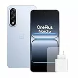 OnePlus Nord 5 Smartphone 12 GB RAM 512 GB Speicher, 6,83 Zoll, 144 Hz AMOLED, Snapdragon 8s Gen 3, 5200 mAh Akku, mit 80 W Ladegerät, Blau