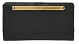 Fossil Brieftasche für Damen Liza, Leder/Polyurethanbesatz Bifold schwarz 17,1 cm L x 2,5 cm B x 9,5 cm H SL7891001