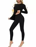 DDOBB Thermounterwäsche Damen Warm Skiunterwäsche thermoshirt und Thermo Leggings Set Winter Unterwäsche Funktionsunterwäsche