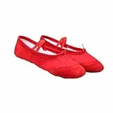 Healifty rote Ballettschuhe Ballettschuhe Pilates Schuhe Yoga Schuhe Tanz Gymnastikschuhe für Tänzer Erwachsene Größe 41