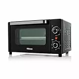 Tristar Mini-Backofen, 800 W, 10 L Volumen, Timerfunktion, Doppelglastür, Temperaturbereich bis 230°C, zum Campen geeignet, zum Grillen, Backen und Toasten, vielseitig und kompakt, schwarz, OV-3615